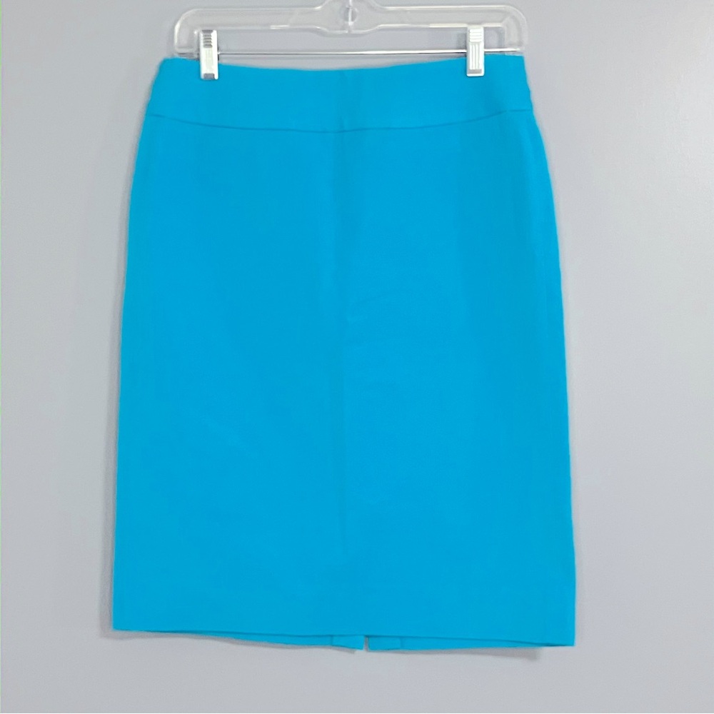 BANANA REPUBLIC TURQUOISE KNEE LENGTH PENCIL SKIRT SIZE 4